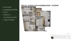 Planta baixa do empreendimento Adore Cacupé em Cacupé, Florianópolis — em lançamento na planta