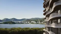 Fachada do empreendimento Aura em Agronômica, Florianópolis — em lançamento na planta