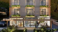Perspectiva ilustrativa do empreendimento B7 Essence em Praia Brava, Florianópolis — em lançamento na planta