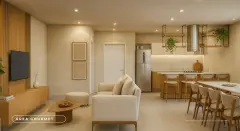 Perspectiva ilustrativa do empreendimento B7 Essence em Praia Brava, Florianópolis — em lançamento na planta