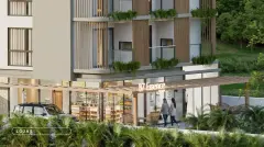 Perspectiva ilustrativa do empreendimento B7 Essence em Praia Brava, Florianópolis — em lançamento na planta