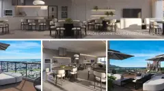 Perspectiva ilustrativa do empreendimento Bellomonte em Ingleses, Florianópolis — em lançamento na planta
