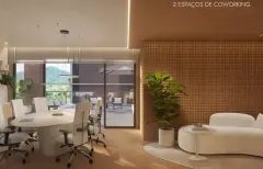 Perspectiva ilustrativa do empreendimento Bellomonte em Ingleses, Florianópolis — em lançamento na planta