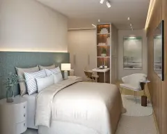 Quarto do empreendimento Cacupé 4 Náutico Residence em Cacupé, Florianópolis — em lançamento na planta