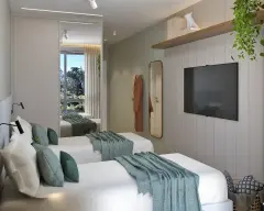 Quarto do empreendimento Cacupé 4 Náutico Residence em Cacupé, Florianópolis — em lançamento na planta