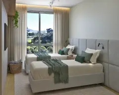 Quarto do empreendimento Cacupé 4 Náutico Residence em Cacupé, Florianópolis — em lançamento na planta