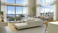 Sala de estar do empreendimento Cacupé 4 Náutico Residence em Cacupé, Florianópolis — em lançamento na planta