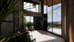 Hall de recepção do empreendimento 250m da praia, Campeche Spot em Campeche, Florianópolis — em lançamento na planta