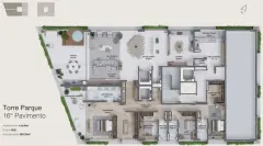 Torre Parque do empreendimento D/Sense em Centro, Florianópolis — em lançamento na planta