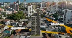 Perspectiva ilustrativa do empreendimento Easy em Centro, Florianópolis — em lançamento na planta