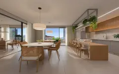 Espaço gourmet do empreendimento exclusivo, Villa Vauban em Estreito, Florianópolis — em lançamento na planta