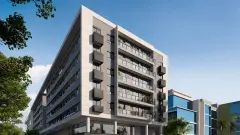 Fachada do empreendimento ao lado do Floripa Shopping em Saco Grande, Florianópolis — em lançamento na planta