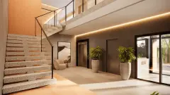 Hall do empreendimento ao lado do Floripa Shopping em Saco Grande, Florianópolis — em lançamento na planta