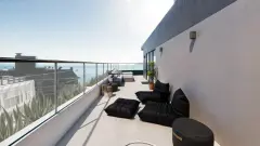 Área de rooftop do empreendimento 100m do mar, Jurerê Beach Spot em Jurerê, Florianópolis — em lançamento na planta