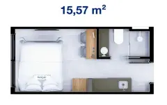 Perspectiva ilustrativa do empreendimento Jurerê Spot III, Jurerê em Jurerê, Florianópolis — em lançamento na planta