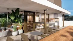 Espaço gourmet do empreendimento La Porta em Centro, Florianópolis — pronto para morar na planta