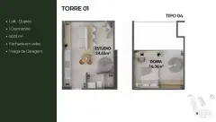 Tipo Torre do empreendimento LEVEL UP em Cachoeira do Bom Jesus, Florianópolis — em lançamento na planta