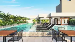 Área da piscina do empreendimento Luma Home em Ingleses, Florianópolis — em lançamento na planta