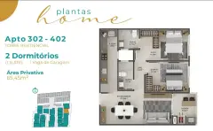 Perspectiva ilustrativa do empreendimento Luma Home em Ingleses, Florianópolis — em lançamento na planta