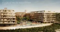 Perspectiva ilustrativa do empreendimento Makai Beachfront Novo Campeche em Campeche, Florianópolis — em lançamento na planta