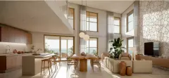 Perspectiva ilustrativa do empreendimento Makai Beachfront Novo Campeche em Campeche, Florianópolis — em lançamento na planta