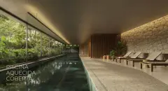 Perspectiva ilustrativa do empreendimento Makai Beachfront Novo Campeche em Campeche, Florianópolis — em lançamento na planta