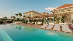 Área da piscina do empreendimento Mirante dos Corais em Coqueiros, Florianópolis — em lançamento na planta