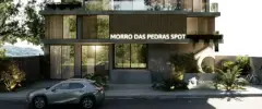 Fachada do empreendimento 200 metros da praia, Morro da Pedras Spot, Morro da Pedras em Morro das Pedras, Florianópolis — em lançamento na planta