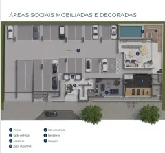 Perspectiva ilustrativa do empreendimento Oceanic Residence em Ingleses, Florianópolis — em lançamento na planta