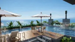 Perspectiva ilustrativa do empreendimento Ondara Residence em Canajurê, Florianópolis — em lançamento na planta