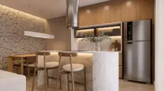Perspectiva ilustrativa do empreendimento Ondara Residence em Canajurê, Florianópolis — em lançamento na planta