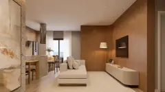 Perspectiva ilustrativa do empreendimento Ondara Residence em Canajurê, Florianópolis — em lançamento na planta