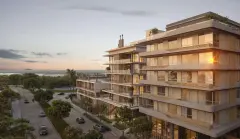 Perspectiva ilustrativa do empreendimento Ondas do Leste em Barra da Lagoa, Florianópolis — em lançamento na planta