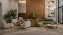 Perspectiva ilustrativa do empreendimento Ondas do Leste em Barra da Lagoa, Florianópolis — em lançamento na planta
