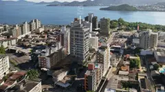 Perspectiva ilustrativa do empreendimento Opus em Agronômica, Florianópolis — em lançamento na planta