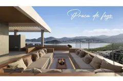Perspectiva ilustrativa do empreendimento Opus em Agronômica, Florianópolis — em lançamento na planta