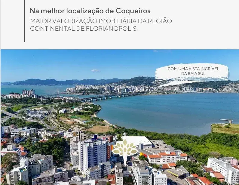 Imagem do em lançamento frente ao Parque de Coqueiros, Park View em Coqueiros, Florianópolis — imóvel na planta em Florianópolis