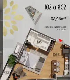 Planta baixa do empreendimento frente ao Parque de Coqueiros, Park View em Coqueiros, Florianópolis — em lançamento na planta