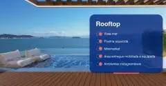 Perspectiva ilustrativa do empreendimento Ponta das Canas Spot em Ponta das Canas, Florianópolis — em lançamento na planta