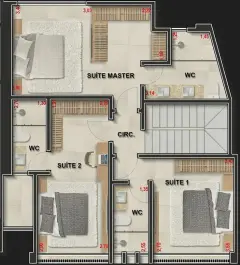 Casa Superior do empreendimento Reserva Santa Mônica em Santa Mônica, Florianópolis — em lançamento na planta