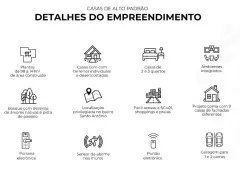 Perspectiva ilustrativa do empreendimento Reserva Santo Antônio, sobrados em condomínio fechado em Santo Antônio de Lisboa em Santo Antônio de Lisboa, Florianópolis — em lançamento na planta