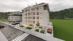 Vista principal do empreendimento Residencial Souza em Ingleses do Rio Vermelho, Florianópolis — pronto para morar na planta