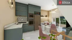 Cozinha do empreendimento Residencial Souza em Ingleses do Rio Vermelho, Florianópolis — pronto para morar na planta