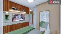 Suíte do empreendimento Residencial Souza em Ingleses do Rio Vermelho, Florianópolis — pronto para morar na planta