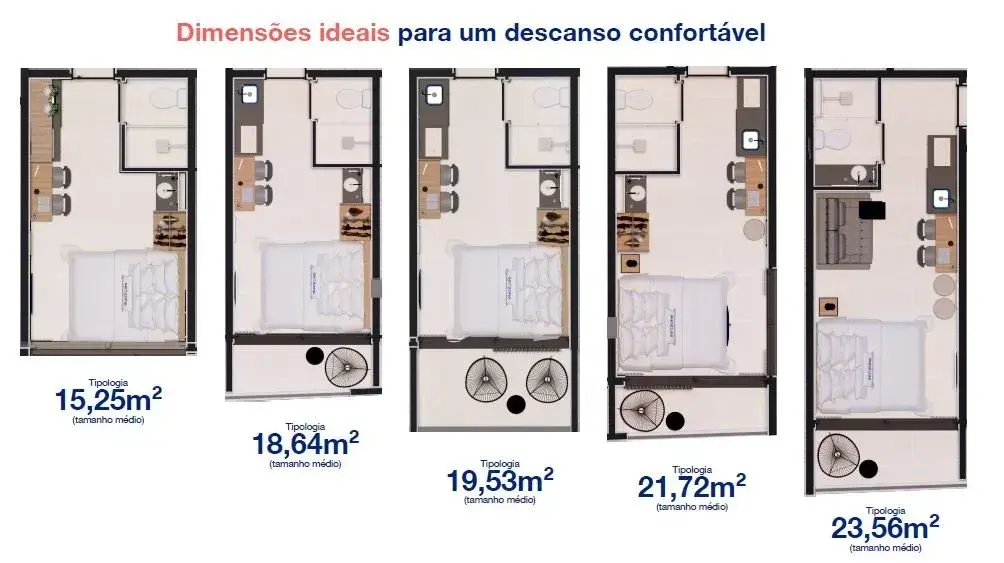 Planta baixa 1 Quarto do Santo Antônio Spot, Santo Antônio de Lisboa em Santo Antônio de Lisboa, Florianópolis — 19.532 m² privativos, em lançamento na planta