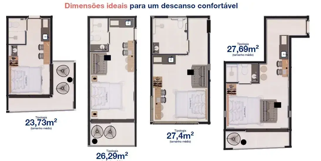 Planta baixa 1 Quarto do Santo Antônio Spot, Santo Antônio de Lisboa em Santo Antônio de Lisboa, Florianópolis — 19.532 m² privativos, em lançamento na planta