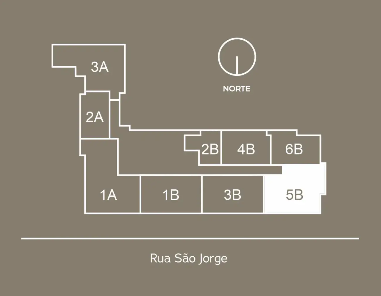 Planta baixa 2 Suítes do Soul WKoerich em Centro, Florianópolis — 77 m² privativos, em lançamento na planta
