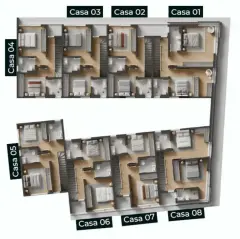 Planta baixa do empreendimento Triplex em Condomínio fechado em Santo Antônio de Lisboa, Florianópolis — em lançamento na planta