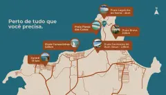 Perspectiva ilustrativa do empreendimento UpSide em Ponta das Canas, Florianópolis — em lançamento na planta