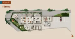 Perspectiva ilustrativa do empreendimento UpSide em Ponta das Canas, Florianópolis — em lançamento na planta